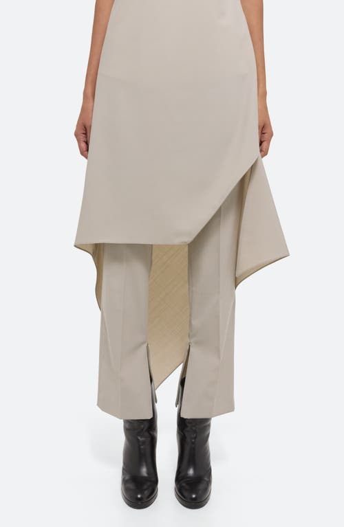 Helmut Lang Asymmetric Hem Wool Dress In Metallic