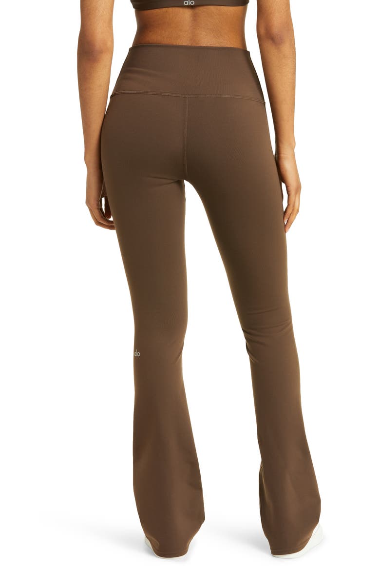 Airbrush High Waist Flare Yoga Pants, Alternate, color, ESPRESSO