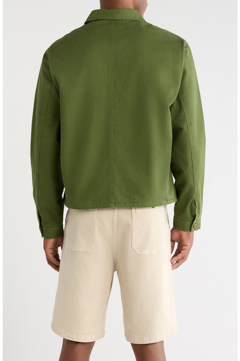 Herringbone Cotton Jacket, Alternate, color, GREEN BALSAM