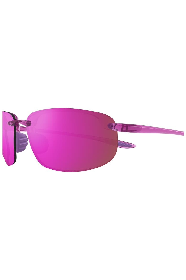 Ho'okipa 64mm Oversize PolarizedPlus2® Rectangular Sunglasses, Alternate, color, SHINY CYCLAMEN PINK
