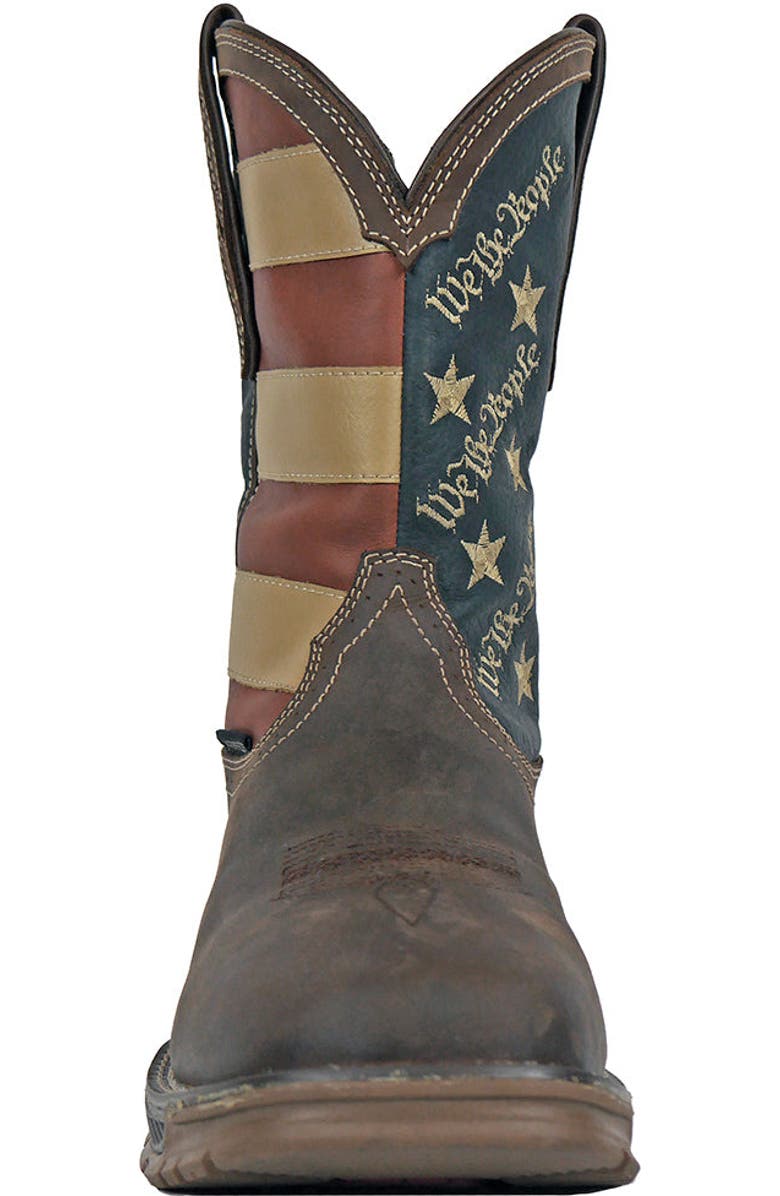 Hoss Boot Company HOSS We The People Soft Toe Western Work Boot, Alternate, color, Brown