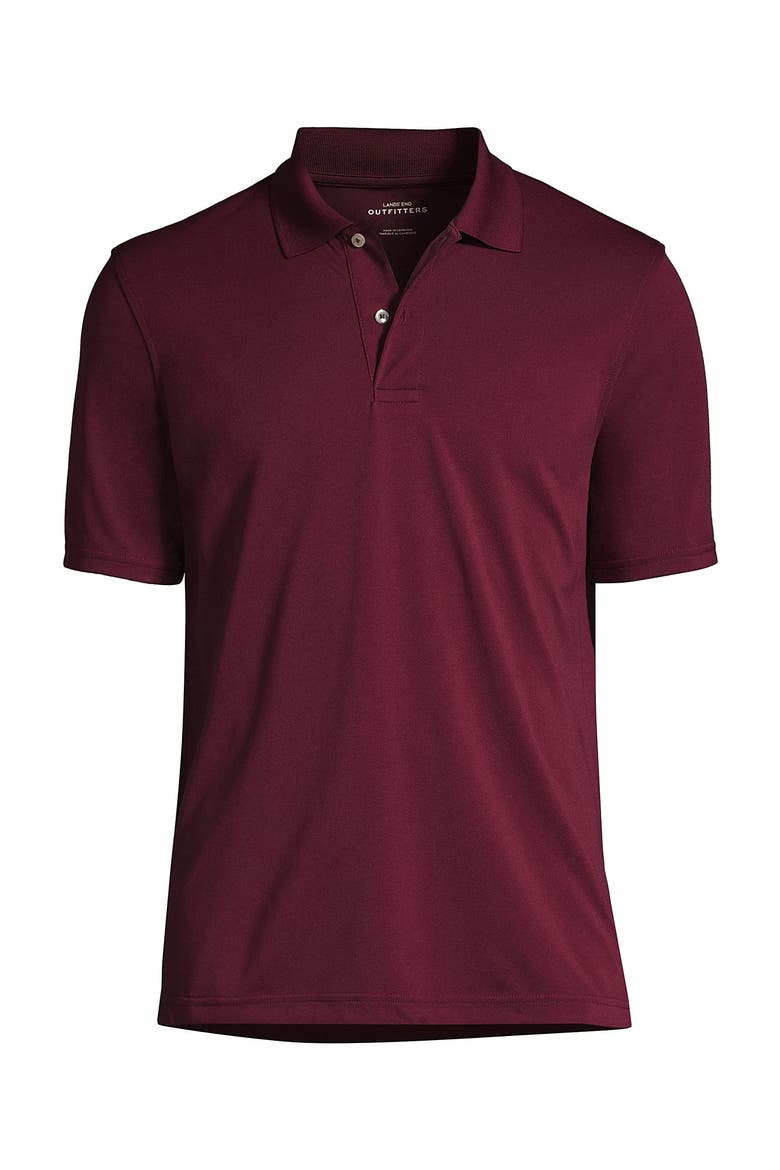 Short Sleeve Polyester Polo, Alternate, color, Burgundy