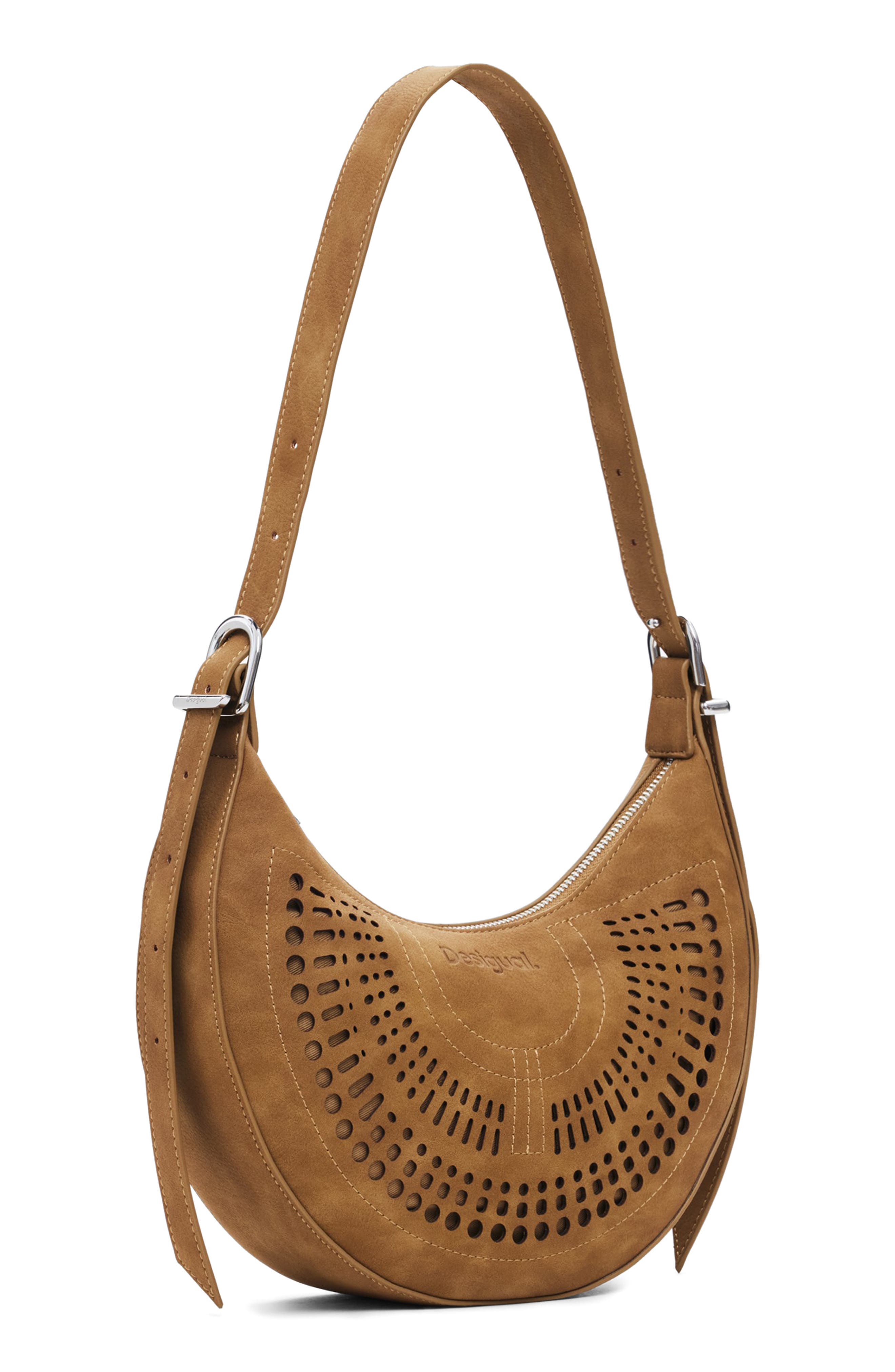 Faux Leather Shoulder Bag, Alternate, color, CAMEL
