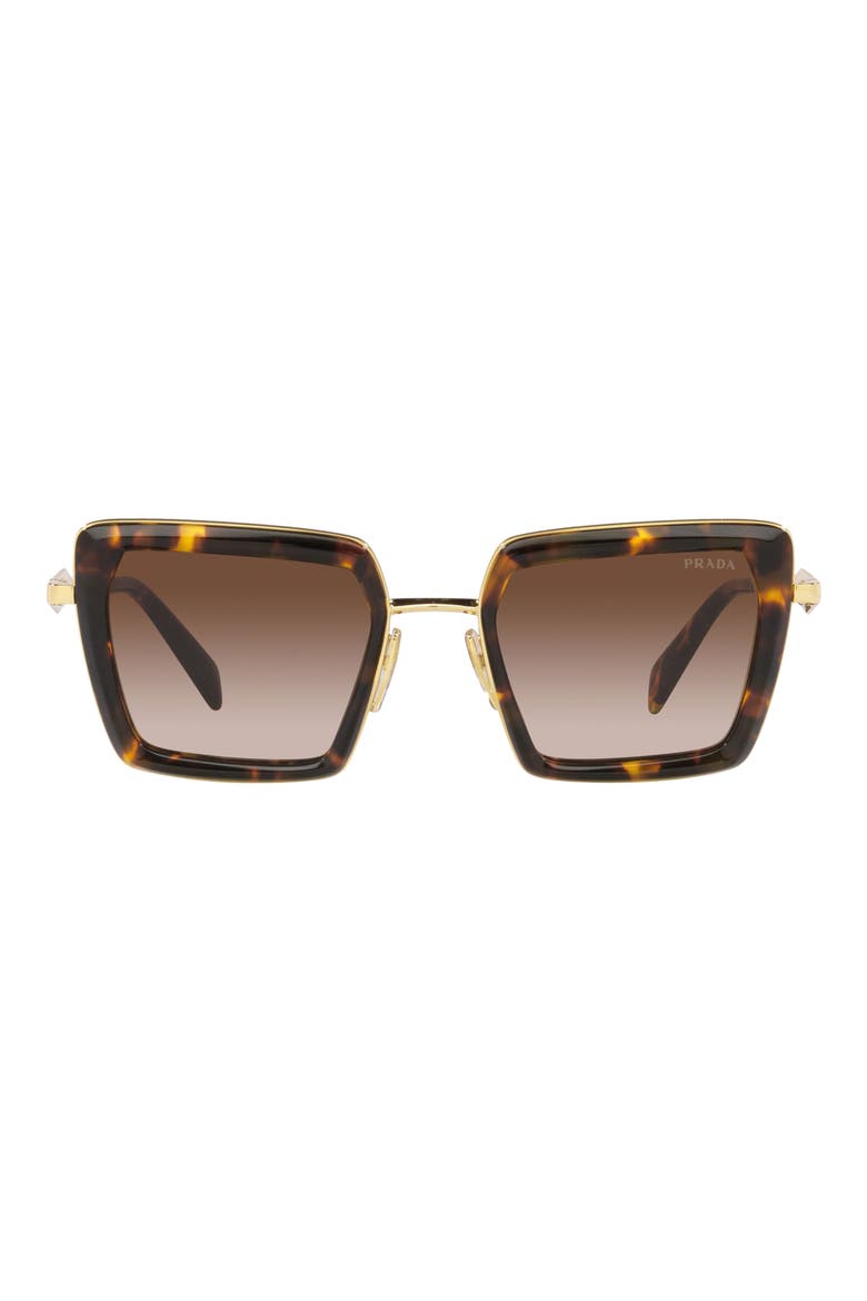 55mm Gradient Pillow Sunglasses, Main, color, BROWN GRAD