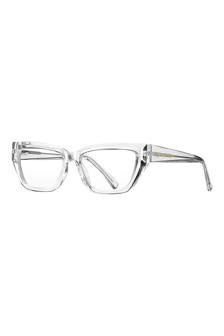 Maya 53mm Geometric Blue Light Blocking Glasses, Alternate, color, CLEAR