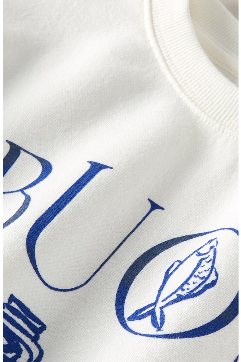 Kids' Graphic Fleece Pullover, Alternate, color, IVORY BUONGIORNO