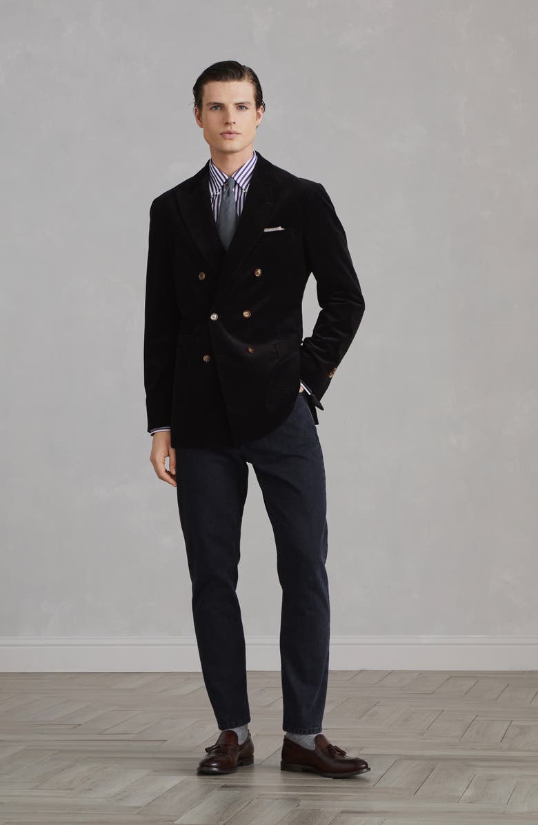 Brunello Cucinelli Striped poplin shirt, Alternate, color, 