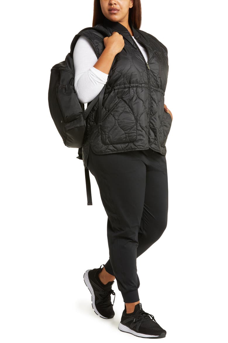 Quilted Insulated Vest, Alternate, color, BLACK