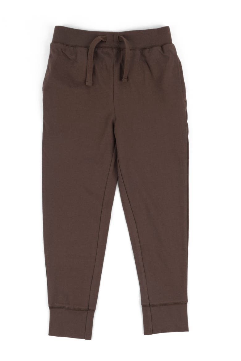 Kids 100% Cotton Lightweight Jogger Pants, Main, color, BROWN