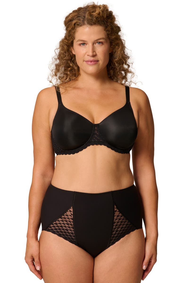 Simone Perele Subtile Underwire Minimizer Bra, Alternate, color, Black