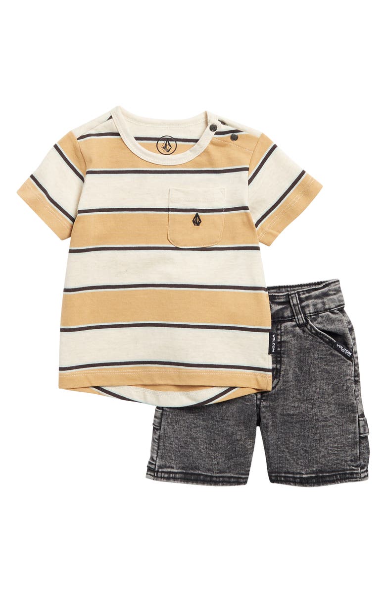 Volcom T-Shirt & Cargo Shorts Set, Main, color, 