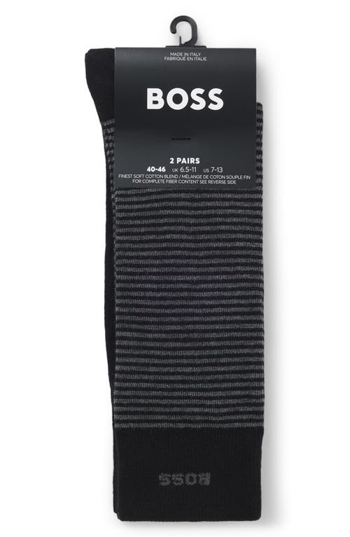 Hugo Boss Boss Assorted 2-pack Dress Socks In Black