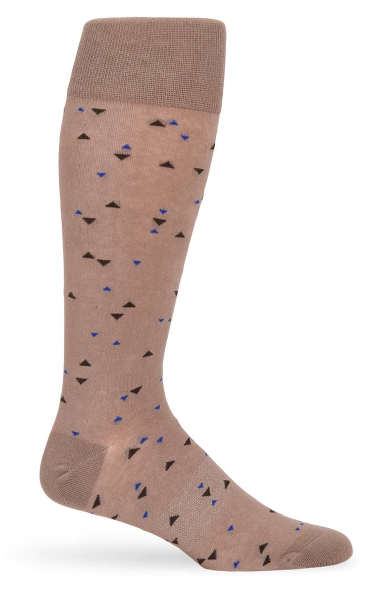 Buster Mid-Calf Premium Novelty Dress Socks, Main, color, TAN / FAWN