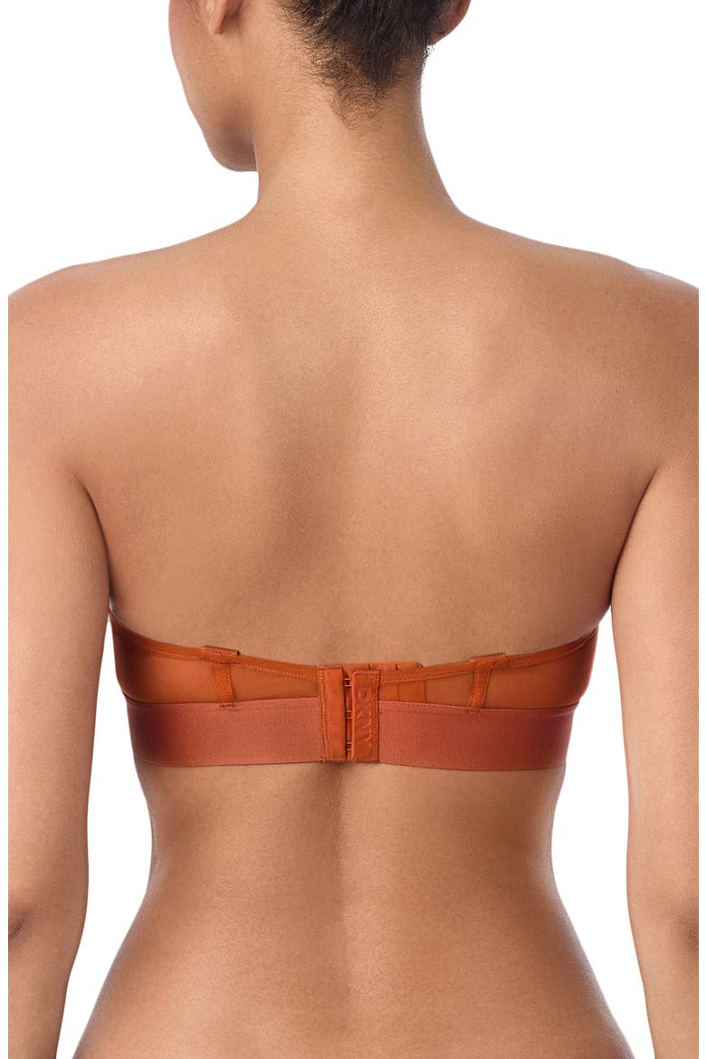 Sheers Strapless Underwire Bra, Alternate, color, COPPER
