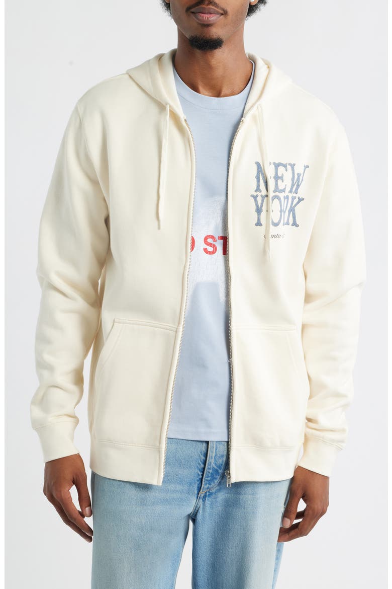 x Cody Bellinger NY Thugs Zip Hoodie, Main, color, CREAM