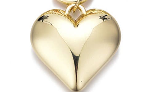 Adornia Puffy Heart Chain Bracelet In Gold