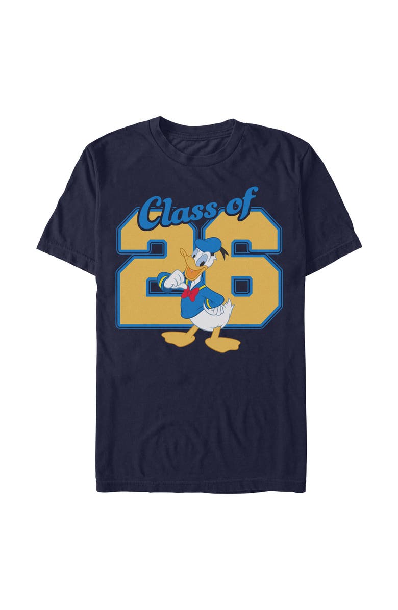 Mickey & Friends Men's Mickey & Friends Donald Class of 26  Graphic T-Shirt, Main, color, Navy Blue