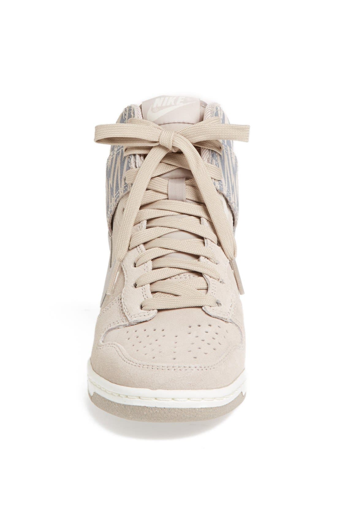 'Dunk Sky Hi' Wedge Sneaker, Alternate, color, LIGHT GREY/ DARK GREY/ WHITE
