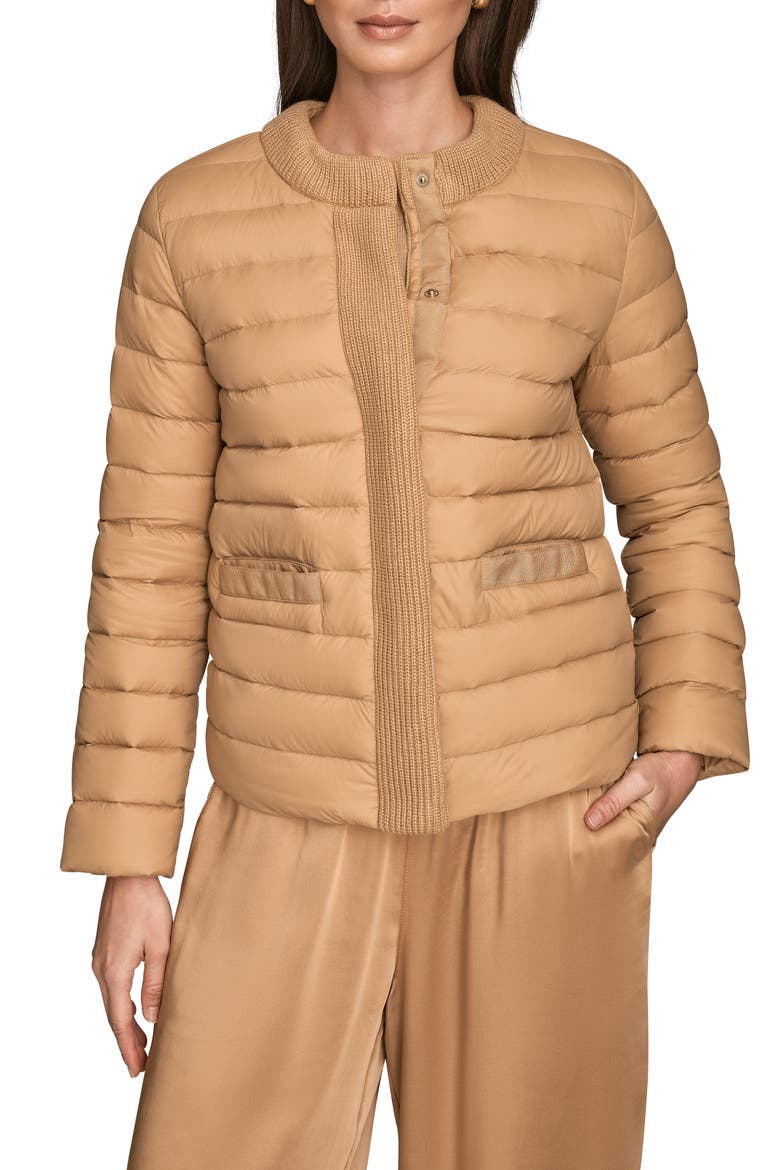 Nylon Down Jacket, Main, color, FAWN