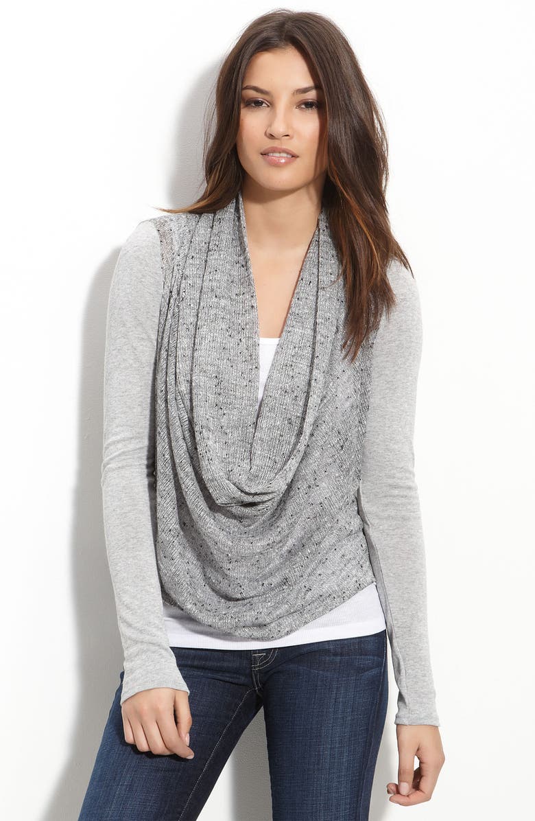 Ella Moss Mixed Media Cowl Neck Sweater, Main, color, 