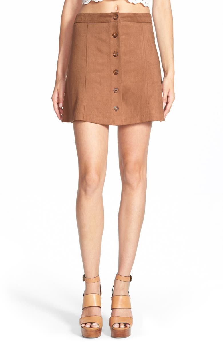 WAYF Denim Skirt, Main, color,