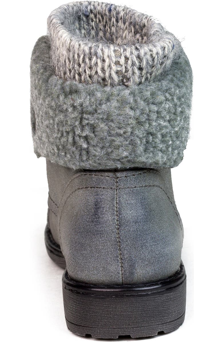 CLIFFS BY WHITE MOUNTAIN Duena Faux Shearling Trimmed Hiking Boot, Alternate, color, Lt Gry/Burn/Fab/Fleece