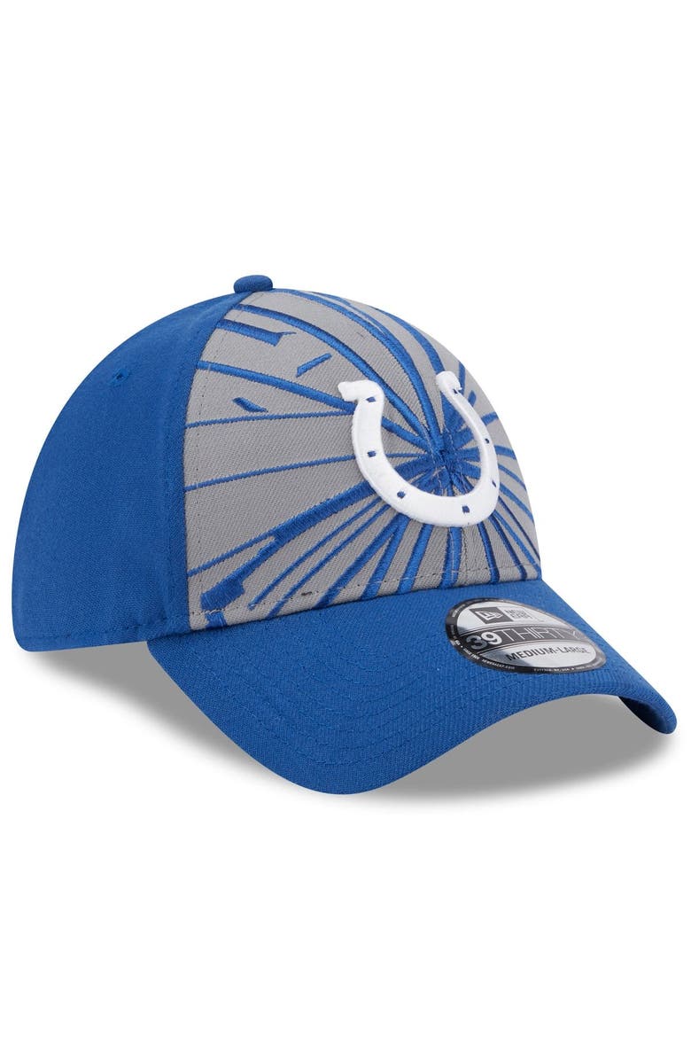 New Era Men's New Era Gray/Royal Indianapolis Colts Shattered 39THIRTY Flex Hat, Alternate, color,