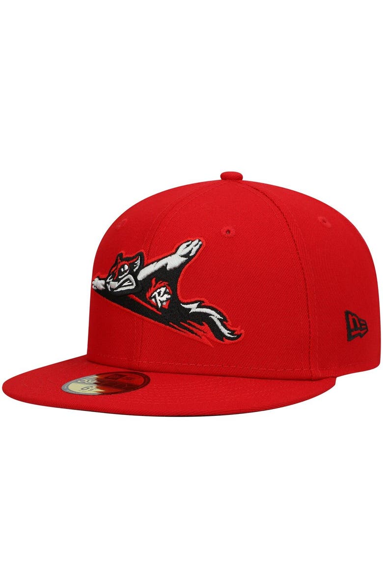 New Era Men's New Era Red Richmond Flying Squirrels Authentic Collection Road 59FIFTY Fitted Hat, Main, color, Red
