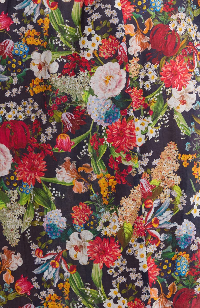 Papinelle Holly Floral Cotton Voile Maxi Robe, Alternate, color,