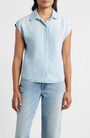 Cloth & Stone Trim Chambray Shirt