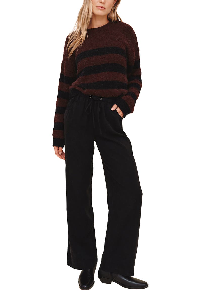 Drawstring Wide Leg Jeans, Alternate, color, VINTAGE BLACK