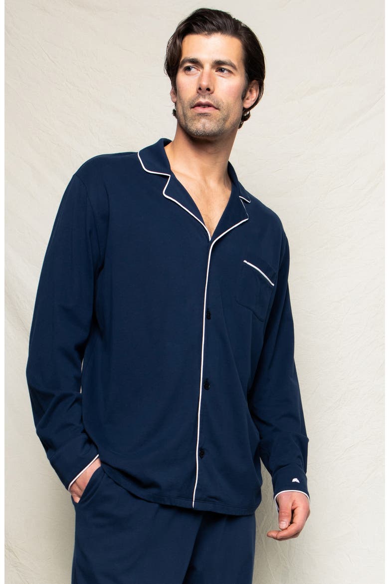 Classic Pima Cotton Pajamas, Alternate, color, NAVY
