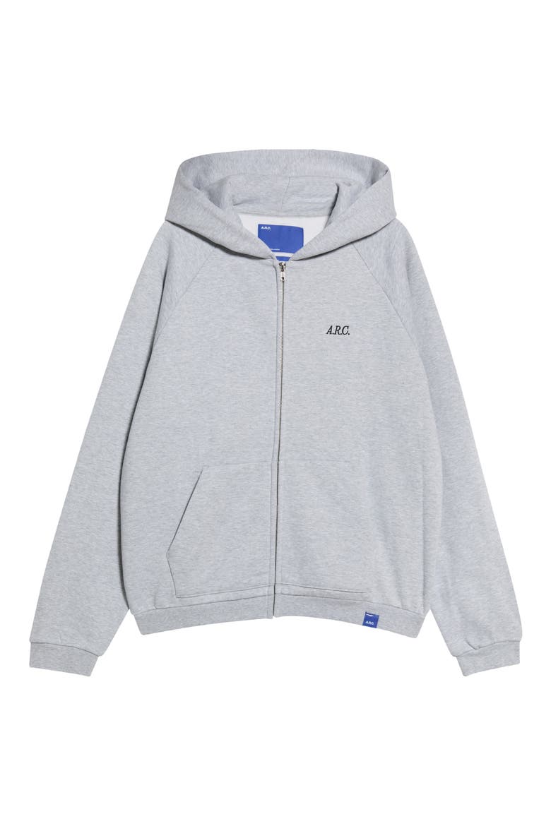 Standard Fleece Zip Hoodie, Main, color, HEATHER GREY