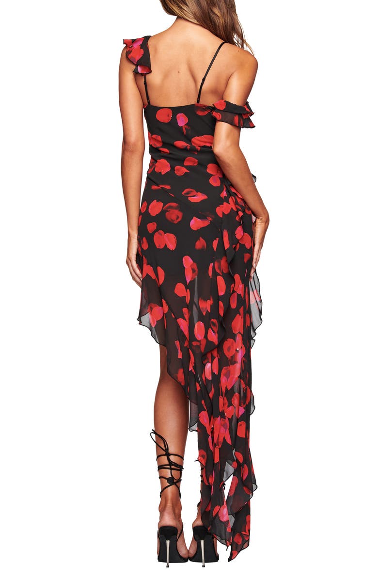 I.AM.GIA Julietta Floral Ruffle Maxi Dress, Alternate, color, Black Pretty Petal