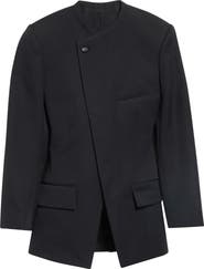Bottega Veneta Collarless Wool Poudre Jacket