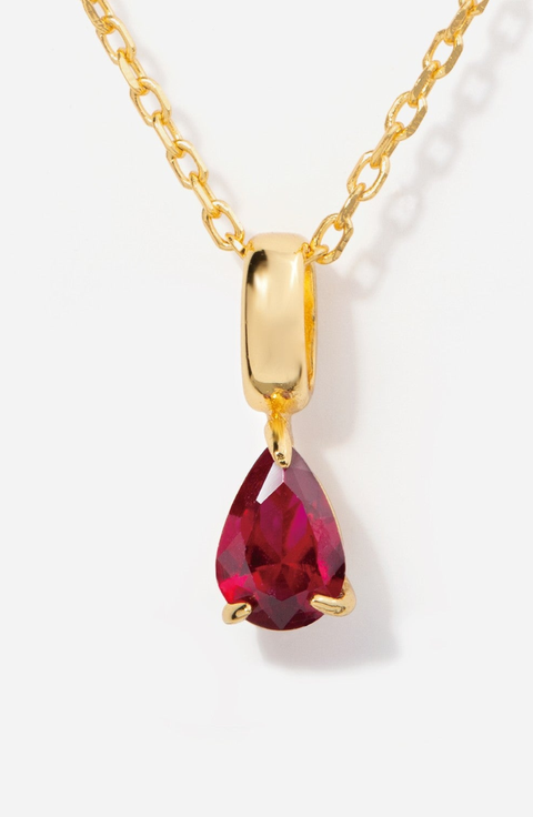 Birthstone Teardrop Necklace