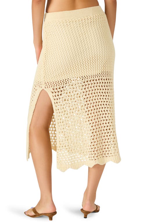 Steve Madden Tiffani Open Stitch Midi Skirt In Brown