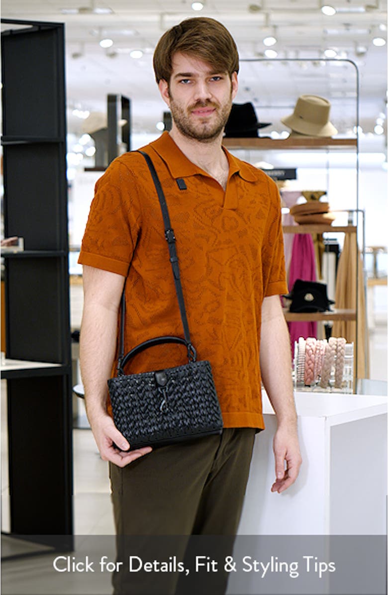 Megan Woven Leather Top Handle Bag, sales video thumbnail