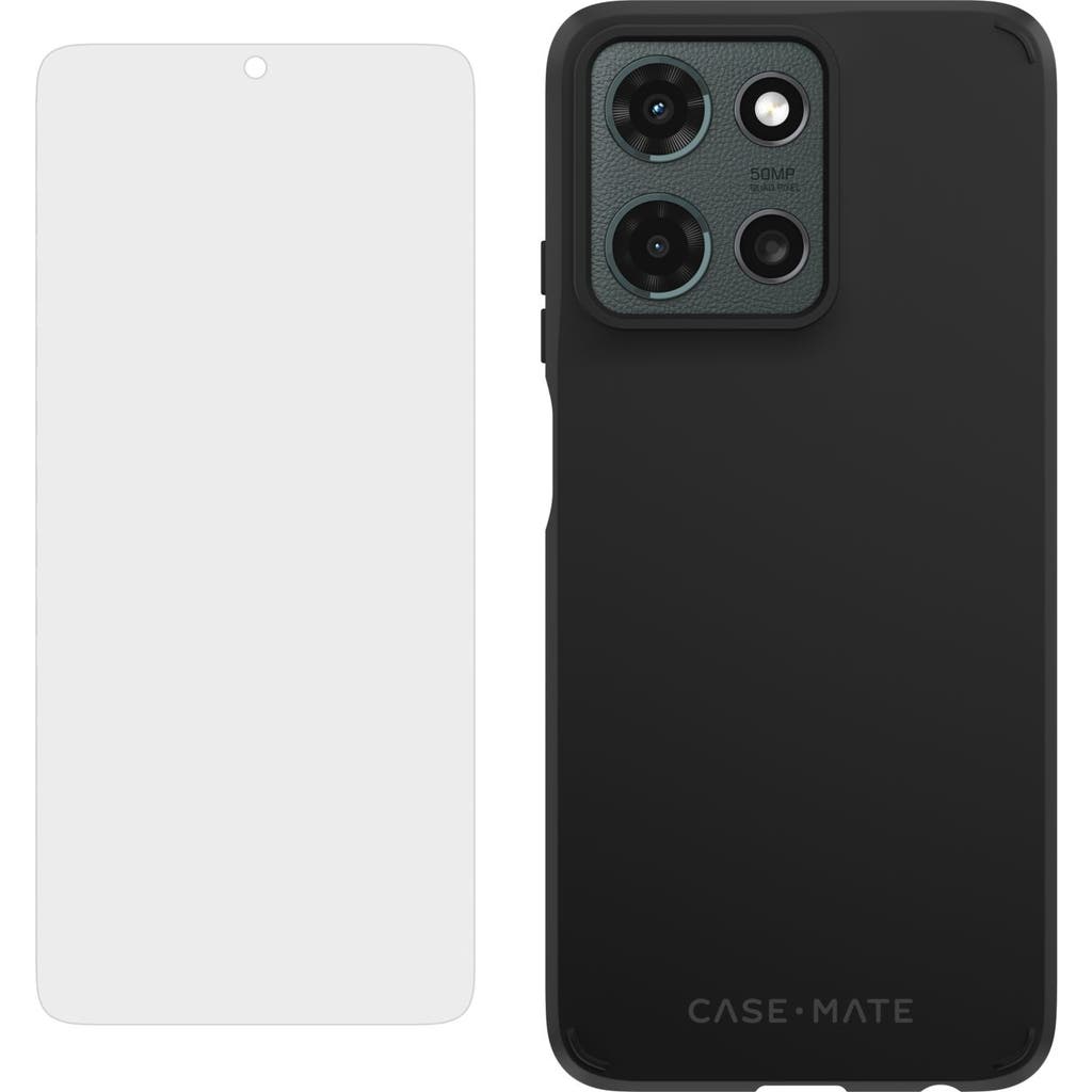 Case-Mate Protection Pack Tough Case And Glass Screen Protector For Motorola Moto G 5g (2025) in Black at Nordstrom
