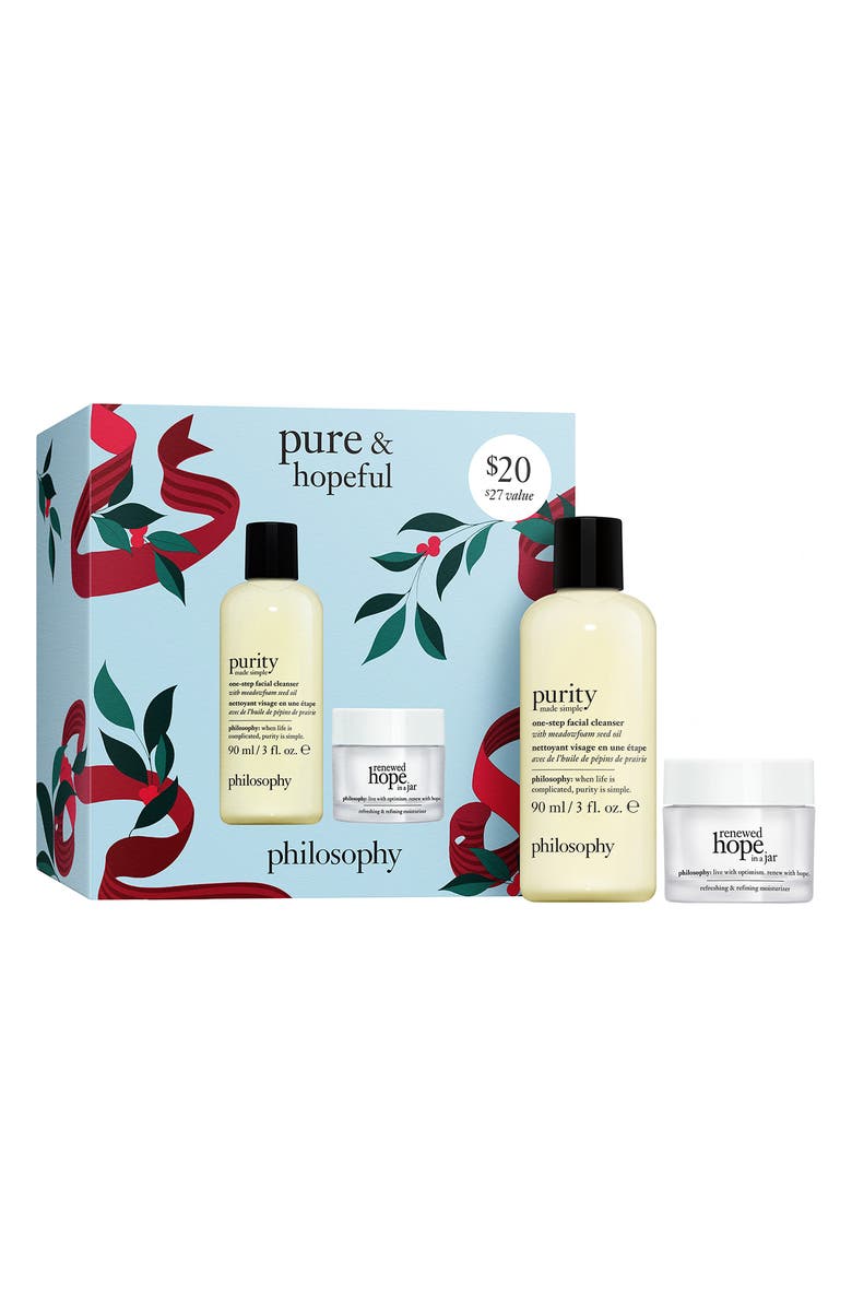 philosophy pure & hopeful skin care set USD $27 Value, Main, color,