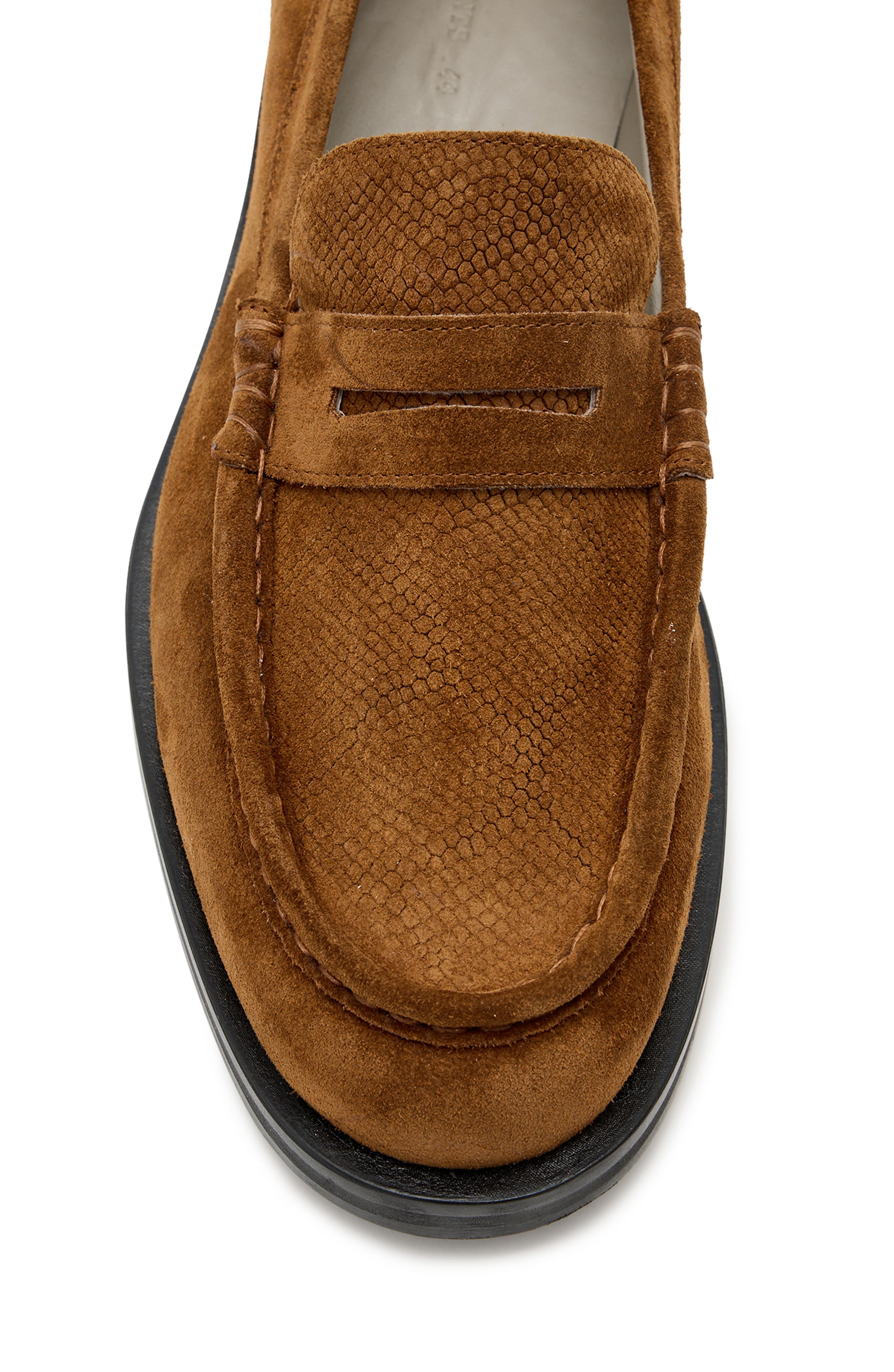 AllSaints Bloom Penny Loafer, Alternate, color, Tan Brown