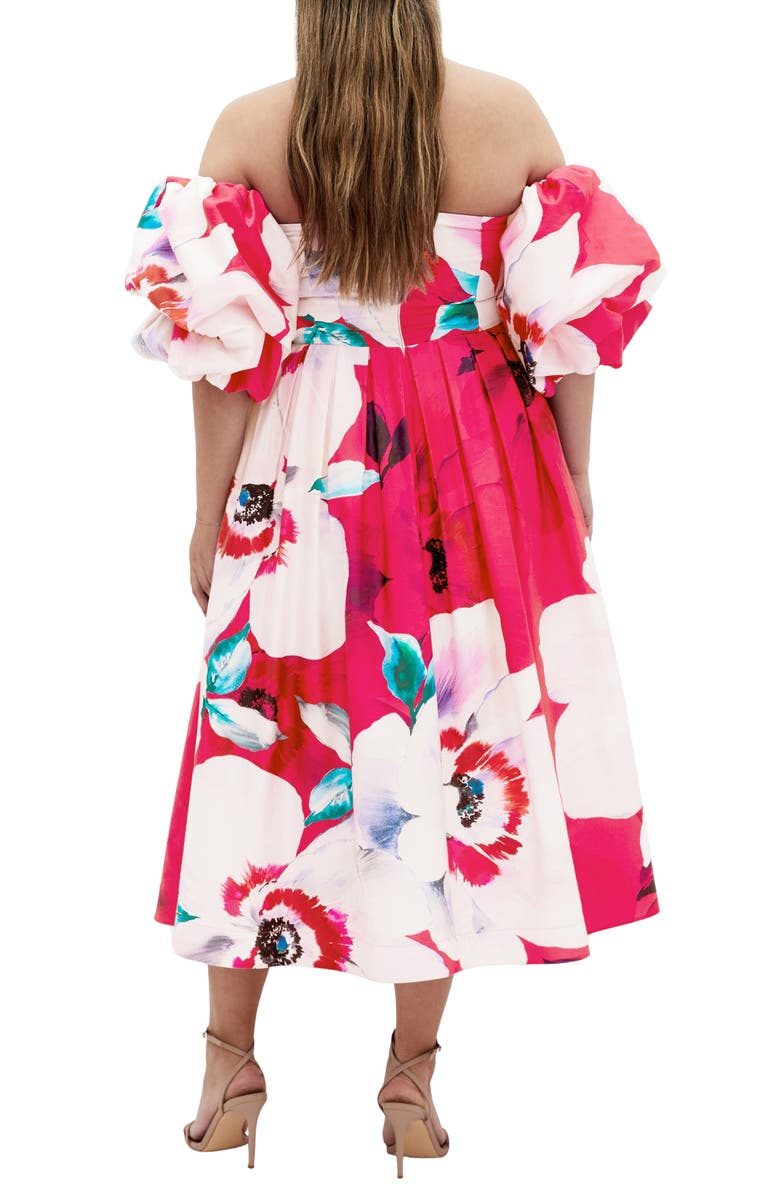 City Chic Helena Floral Print Minidress, Alternate, color, Lady Luck