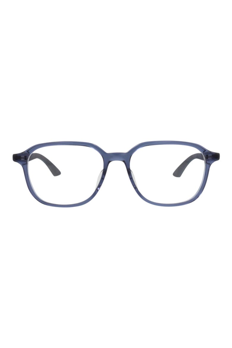 53mm Round Optical Glasses, Main, color, BLUE RUTHENIUM TRANSPARENT