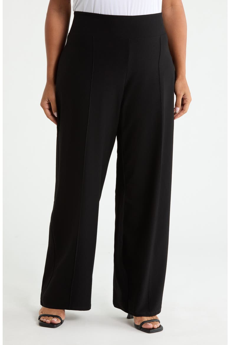 High Waist Wide Leg Pants, Main, color, BLACK