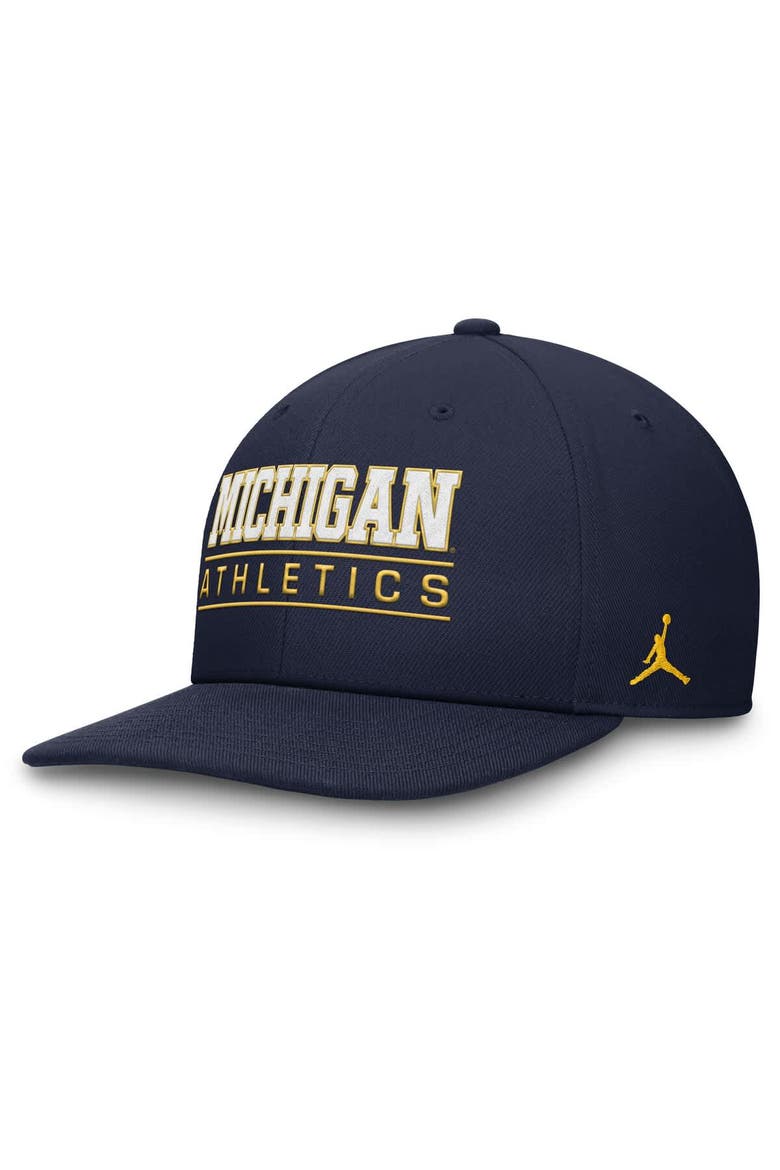 Men's Jordan Brand  Navy Michigan Wolverines Athletics Pro Adjustable Hat, Main, color, Navy