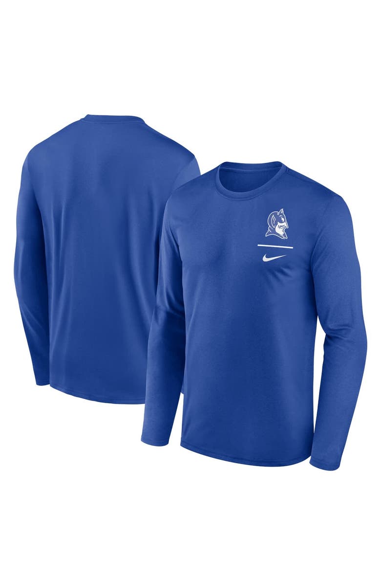 Nike Men's Nike Royal Duke Blue Devils Alternate Logo Lockup Legend Performance Long Sleeve T-Shirt, Main, color, Royal