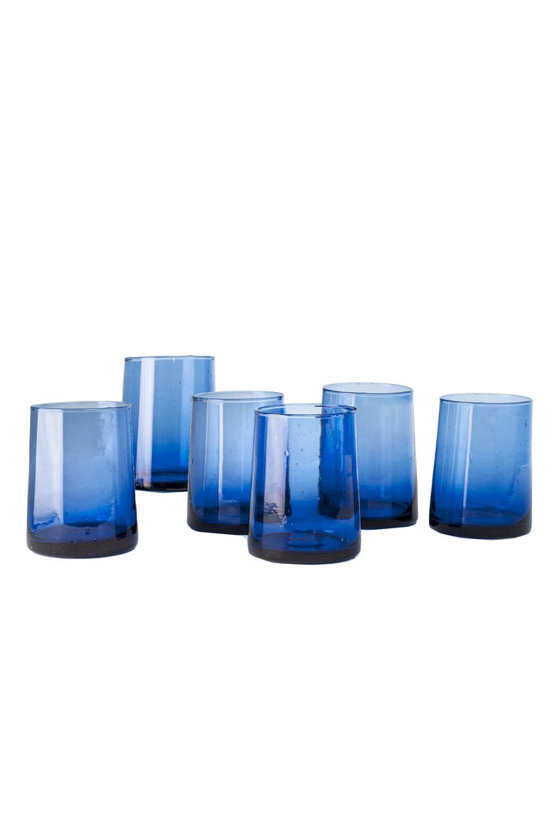 Moroccan Cone Glass Small, Main, color, BLUE