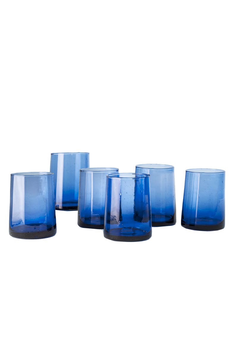 Verve Culture Moroccan Cone Glass Small, Main, color, Blue