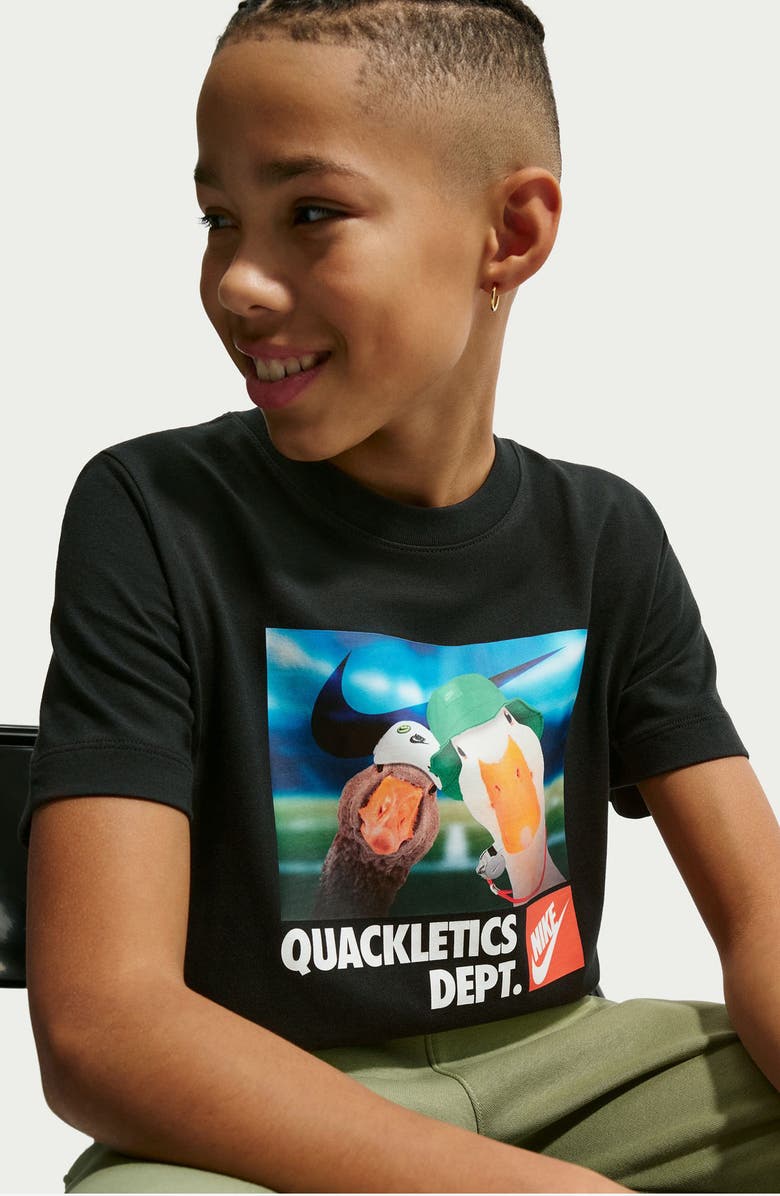 Nike Kids' Quackletics Cotton Graphic T-Shirt, Alternate, color, 