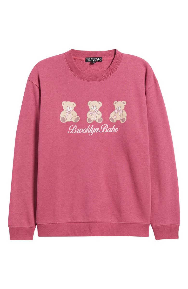Vinyl Icons Brooklyn Teddies Graphic Sweatshirt, Alternate, color, Red